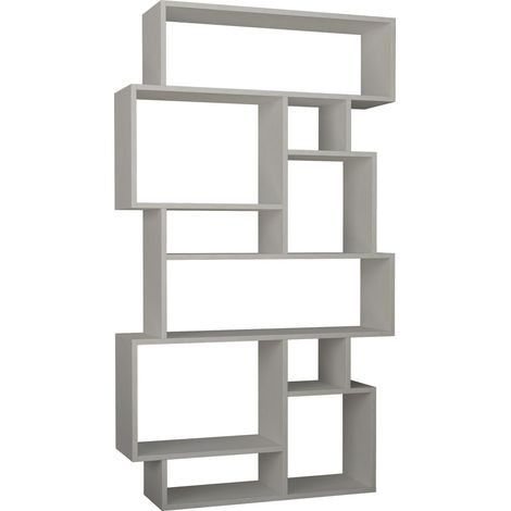 Libreria in legno "Karmato" - 96 x 25 x 168 cm - Bianco (1/3)