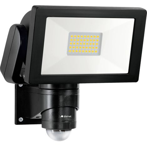 Steinel – Projecteur LED extérieur 2704 lm 29,5 W – Détecteur de mouvement 240° – Couleur 4000 K – Aluminium noir