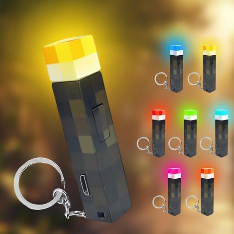 Linterna llavero, luz nocturna magnética de 7 colores, miniluces LED 3 en 1 recargables por USB para niños, juguetes y regalos (1/5)