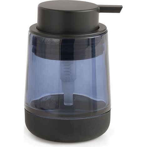 Dosasapone con erogatore in plastica nera d' appoggio in vetro e silicone NC80 Gedy serie NICOLE Blu (1/2)
