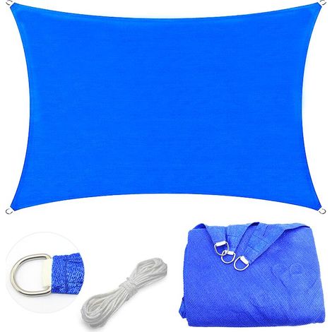 Voile d'ombrage, Protection soleil/vent – ​​Store en tissu PEHD – Voile d'ombrage d'extérieur 2 x 3 m, Auvent anti-UV Pour jardin et piscine (1/5)