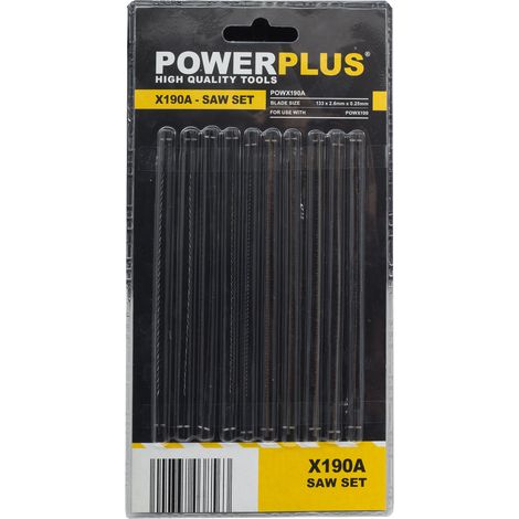 10 Sägeblätter für Dekupiersäge Laubsäge 133x2,6x0,25 MM Sägeblatt-Satz - POWERPLUS (1/4)