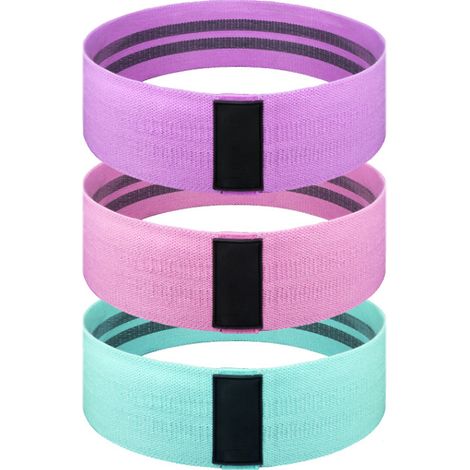 Bandes De Resistance - 3 Niveaux De Tension - Pour Renforcement Des Cuisses Et Fessiers - Pilates Yoga Crossfit - Lot De 3 (1/5)