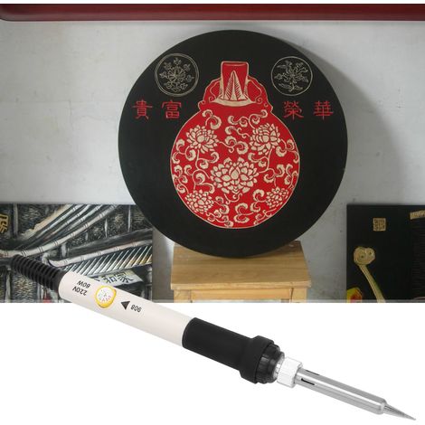 Fer à souder 220V réglable avec 53 accessoires, blanc, pour soudure précise (1/5)