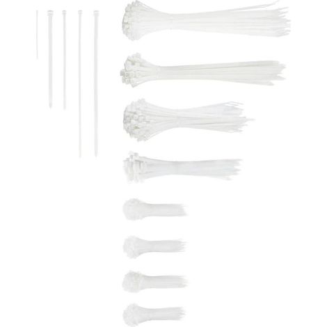 Orion91oficial® - cable ties set 1,000 units  from 2.5 to 7.6 mm  color white  high quality - spaziorion91 (1/3)