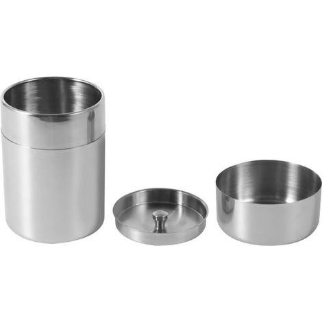 Stainless Steel Tea Canisters Home Kitchen Canisters for Tea Coffee Sugar Storage (S) MUMU (1/4)