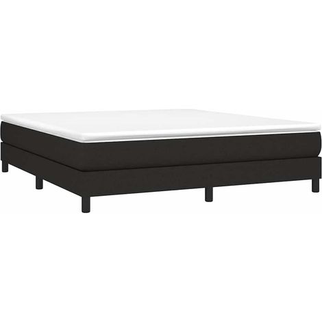 Struttura Letto a Rete a Molle Nero 180x200 cm in Tessuto vidaXL (1/5)
