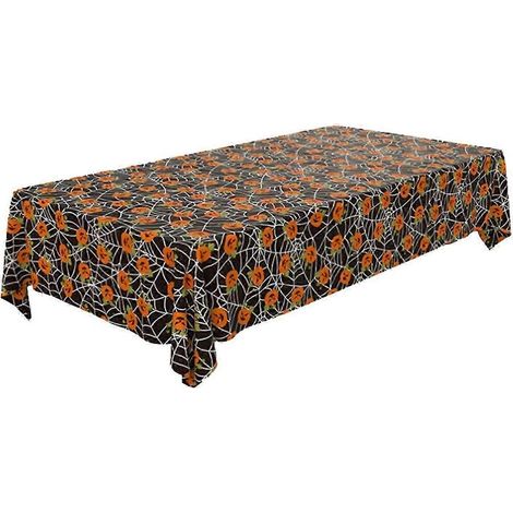 Nappe métallisée pour Halloween, nappe de fête, nappe imperméable pour table à manger, salle à manger, accessoires de cuisine-Cobweb (1/5)