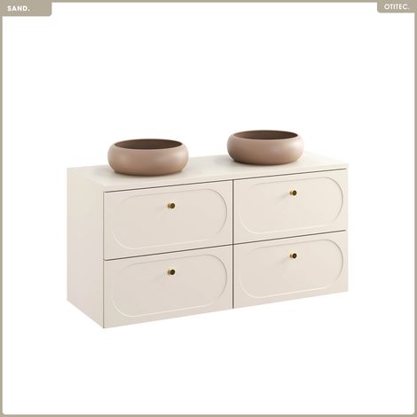 Ensemble de meubles sous vasque - 120 cm - avec Plan - 2 Vasques - SAND (1/5)