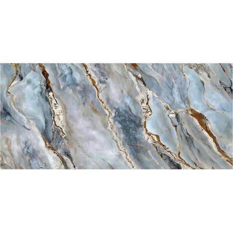 Trade Shop Traesio – Panneau décoratif mural adhésif effet marbre perlé 120x300 cm – Pour surfaces lisses – Design élégant pour salons et chambres