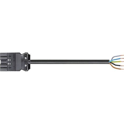 Verbindungsleit. Wieland GST18i5 1,0 m, schwarz, H05VV-F 5G1,5 mm² 5-poliger Stecker - freies Ende