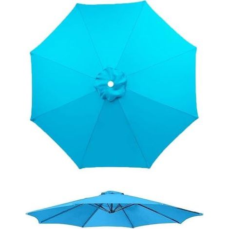 Umbrella Cloth Replacement Cover for Patio, 6 Ribs 8 Canopy, .5ft 9ft 10ft Market Cover(Khaki,200cm/6. 8Ribs)(Green,200cm/6.5ft 6Ribs)