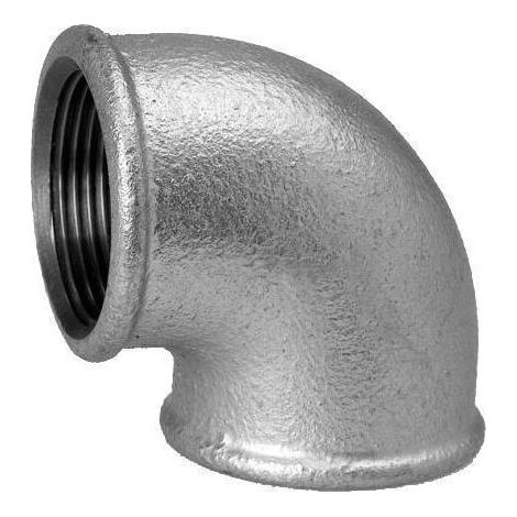 Hermann Schmidt Temperguss 90 Winkel 13090025 DN 25, 1", 90Grad, IG/IG, verzinkt (1/5)