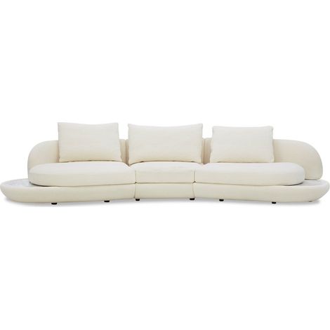 Canape 4 places en velours tisse ecru darius 204679873 (1/5)