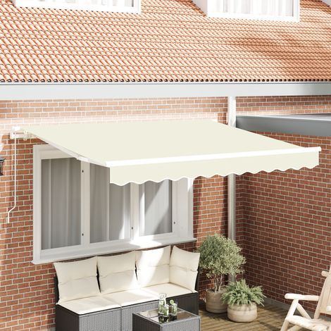 vidaXL Toile de rechange pour auvent Crème 280 x 195 cm Polyester