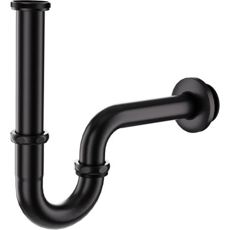 Siphon de Lavabo, Siphon Universel Tuyau D'écoulement Normalisé 11/4", Anti Odeur Anti-fuite, Manchon en Caoutchouc Tube Plongeur Allongé et Tube Mural pour Lavabo (1/5)