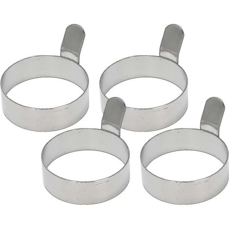 cercles à frire pour œufs, en acier inoxydable, pour omelettes et crêpes. Moule à œufs pochés rond parfait. (1/5)