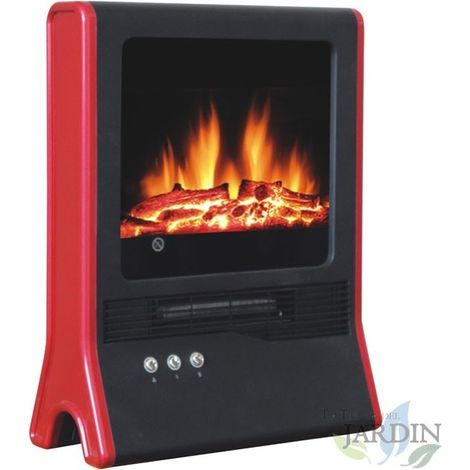 Cheminée électrique 2000W effet flamme et feu avec arrêt de sécurité 42x22x53 cm