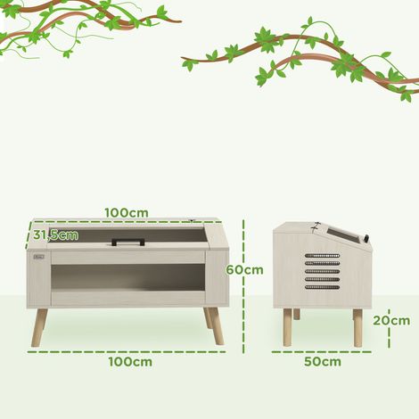 Reptilienbox, Eidechsenkasten, 140 Liter, Heizkissen-kompatibel, Glasfenster (1/5)