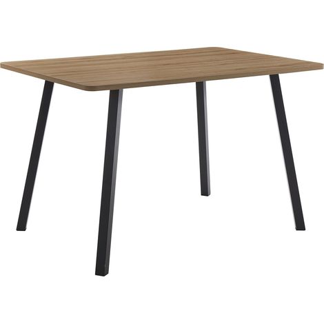 Home Heavenly® Mesa de Comedor Emma – Diseño Compacto Moderno, Tapa en Melamina y Patas Metálicas Negro Mate, Capacidad 4 Perso Color : Roble Negro (120 X 80 cm) (1/5)