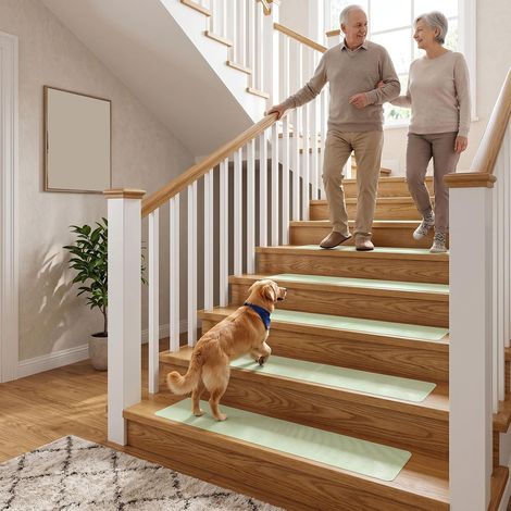15 Non-Slip PEVA Stair Treads 6x30 Inches (Glows in the Dark) (1/5)