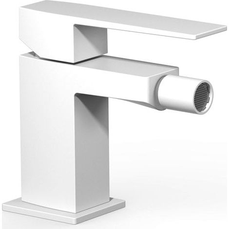 TRES 20212001BM SLIM Grifo Monomando para Bidé Color Blanco Mate - ref: 20212001BM