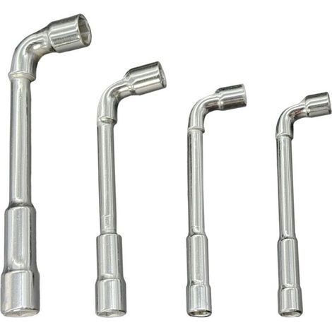 Clés à pipe à 6 pans disponibles en 7 mm, 8 mm, 10 mm et 13 mm, clé à pipe, clé à pipe en acier au chrome-vanadium CRV (1/4)