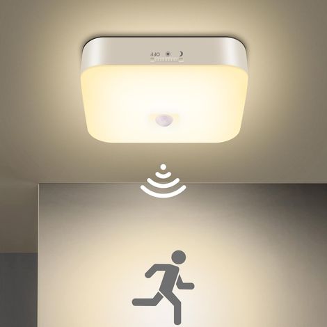 Kabellose Bewegungsmelderleuchte – 500 Lumen, batteriebetrieben, für Schränke und Duschen Warmweiß 3000K, für den Innen- und Außenbereich (Schränke, Duschen, Veranden)