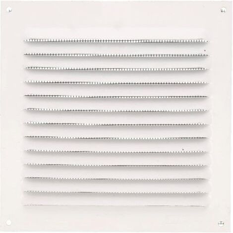 royaluxe-Grille de ventilation carrée  avec moustiquaire  Grilles d'aération pour sortie d'air  Idéal pour plafond de cuisine et salle de bain  Dimensions : 150 x 150 mm  Couleur: Blanc