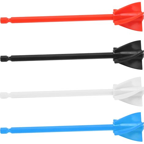 Harzmischerflügel, 5 Flügel, kraftvolles, homogenes Mischen, wiederverwendbarer Bohrmaschinenaufsatz, Set mit 4 Farben: Schwarz, Rot, Weiß, Blau (1/5)