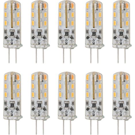 Ej.Life 10er-Pack G4 LED-Lampen 1,5 W DC12 V warmweiß 3000 K 110 lm Bi-Pin-LED-Lampen für Schrankbeleuchtung und Innenhöfe