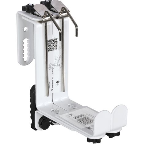 Geli Blumenkastenhalter universal Bandeisen 3-fach verstellbar weiß - 2 Stück Blumenkastenhalter