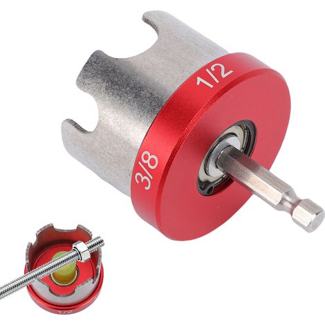 Tourne-écrou pour tige filetée, outil de retrait d'écrou pour perceuse, installation rapide d'écrou lourd pour travaux électriques et mécaniques, avec douille de retrait d'écrou pour tige filetée de 1 (1/5)