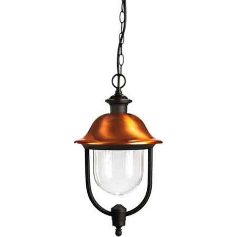 LANTERNE SUSPENDUE "CALLIOPE" Couleur Noir/Rouge cuivre