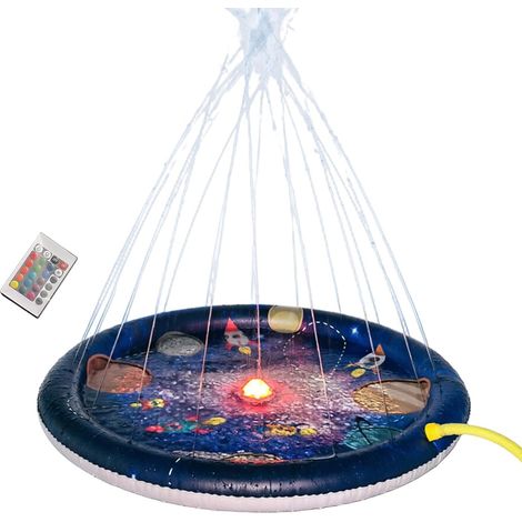 Pulvérisateur d'eau pour – Tapis pulvérisateur de piscine sur le thème spatial, jouet d'eau, pour à partir de 3 ans, pelouse, cour, plage, piscine, jardin, patio extérieur (1/5)