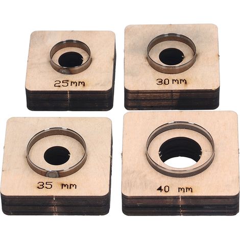 Jeu de 4 matrices de découpe en acier allié pour cuir, métal, DIY, poinçonnage, moule à estampage, accessoires de bricolage, forme ronde, bouleau. (1/5)
