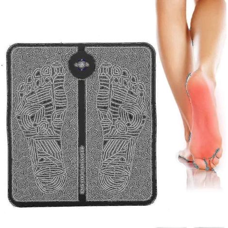Appareil de massage des pieds EMS, tapis de massage électrique rechargeable pour soulager la douleur, stimulateur musculaire des pieds avec sac de rangement. (1/3)