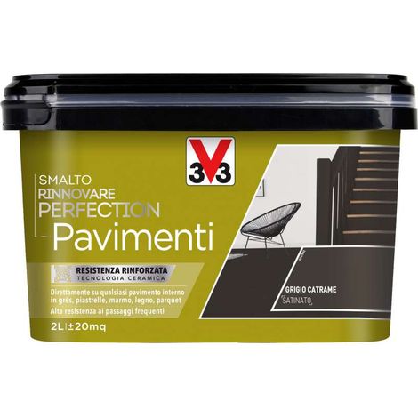V33 SMALTO RINNOVARE PERFECTION PAVIMENTI Grigio Catrame Satinato 2 L (1/2)