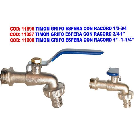 Levier de robinet à tournant sphérique MM 1/2x3/4 adaptateur pour tuyau d'arrosage