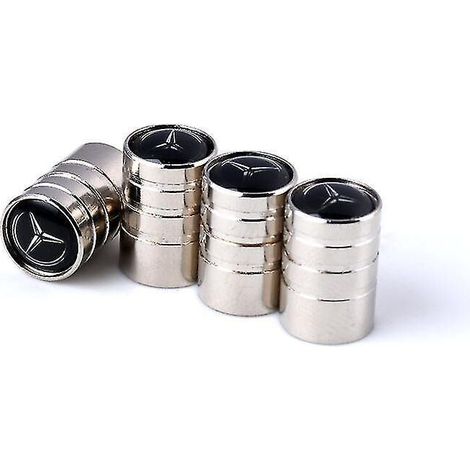 Crea – Bouchon de valve de pneu en métal – Alliage de zinc – Étanchéité aux fuites et à la poussière – Lot de 8 pour Mercedes-Benz