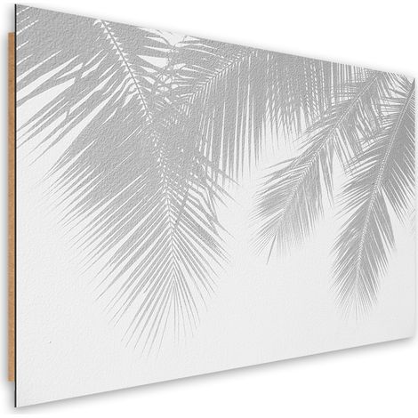Quadro deco panel, Foglie di palma grigia - 100x70 (1/5)