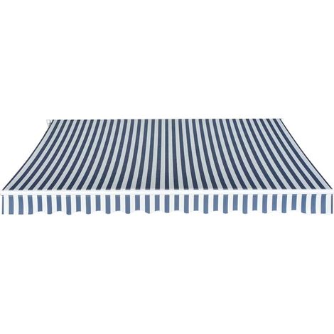 Maison Exclusive - Tenda da Sole Pieghevole Manuale 350 cm Blu/Bianca (1/5)