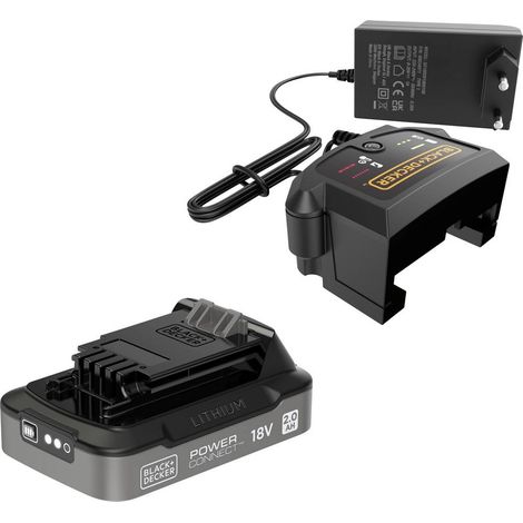 Kit batteria e caricabatterie Black+Decker 18V 2.0Ah BDL2018S1B (1/4)