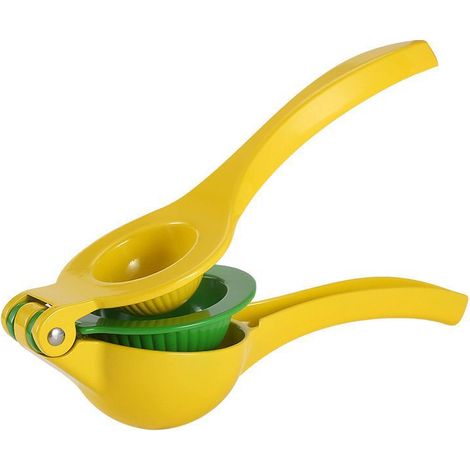 Exprimidor de limón y lima 2 en 1 de metal para cocina - Exprimidor de limón de presión manual que extrae hasta la última gota - Exprimidor manual de cítricos de máxima extracción - (1/5)