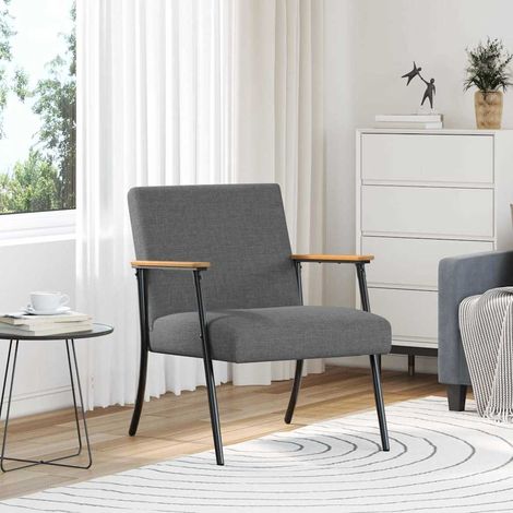 vidaXL Armchair Dark Grey Fabric