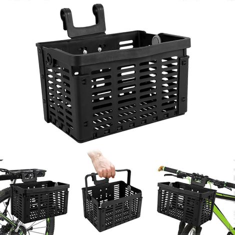 MTX faltbarer Fahrradkorb für hinten, schwarz, 31,5 x 22,5 x 20,5 cm (geöffnet), universeller Fahrradkorb, Fahrradaufbewahrung (1/5)