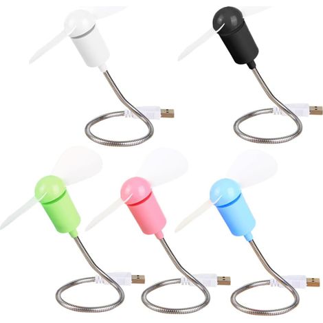 Lot de 5 Mini Ventilateurs Usb Compacts C pour Ordinateur (1/5)