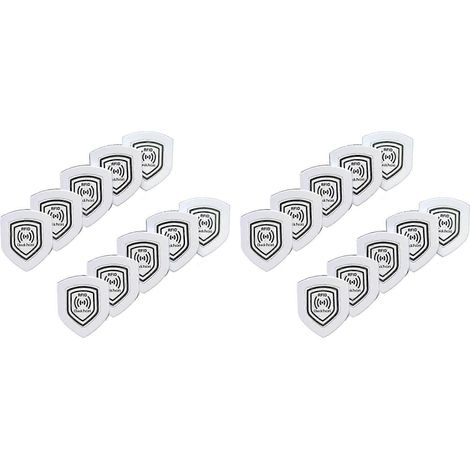 Lot de 20 cartes de contrôle NFC RFID 13,56 MHz FM11RF08 anti-métal 70 x 60 mm, étiquettes d'inspection lumineuses avec blindage HF pour la sécurité (1/5)