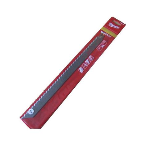 Hoja de sierra sable milwaukee gris 300 mm acero carbono