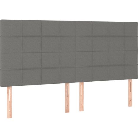 Maison Exclusive - Testiera Grigio Scuro 180x5x118/128 cm Tessuto